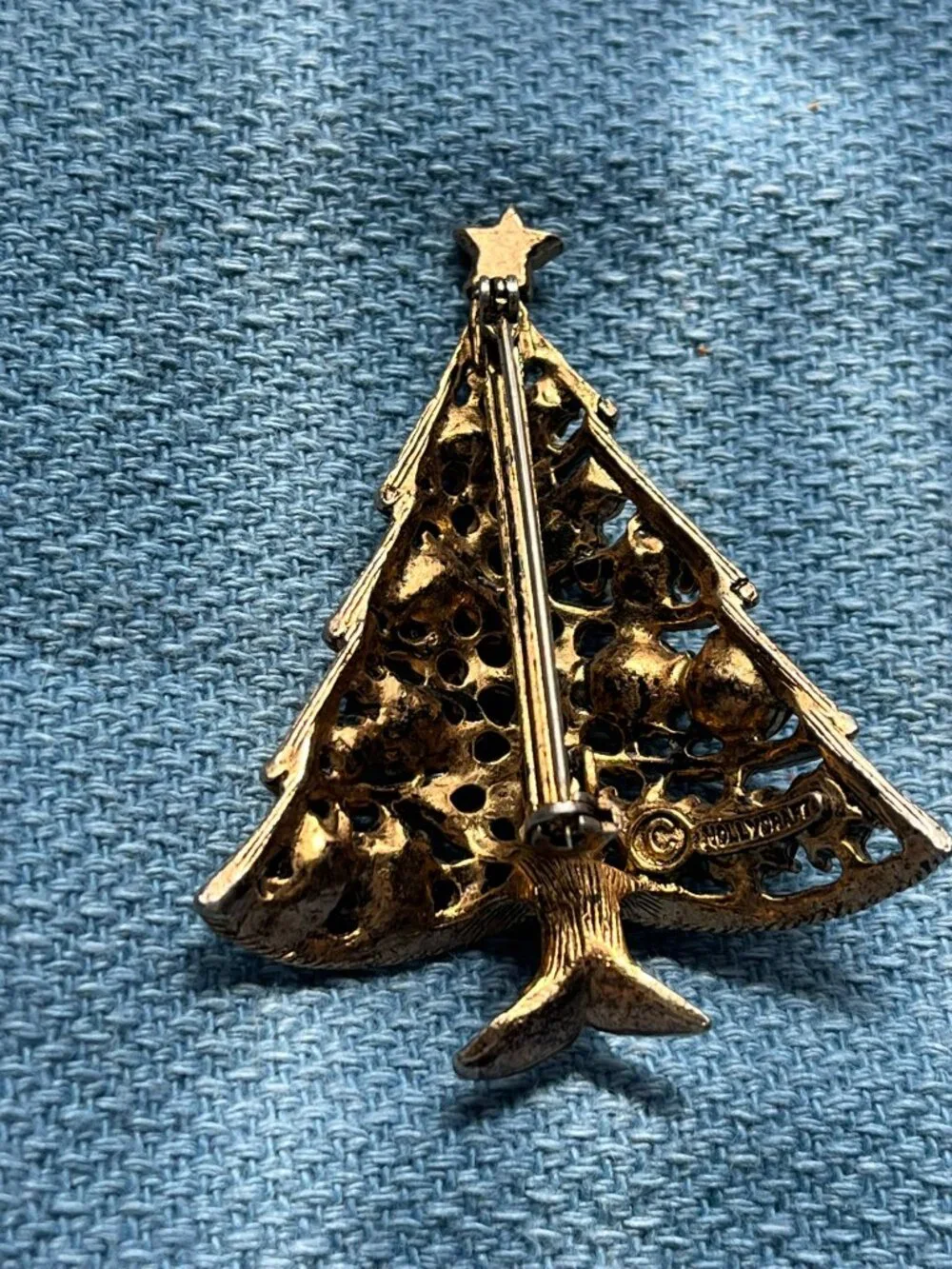 Vintage 1950-60's Hollycraft Christmas Tree Brooch ~ 2